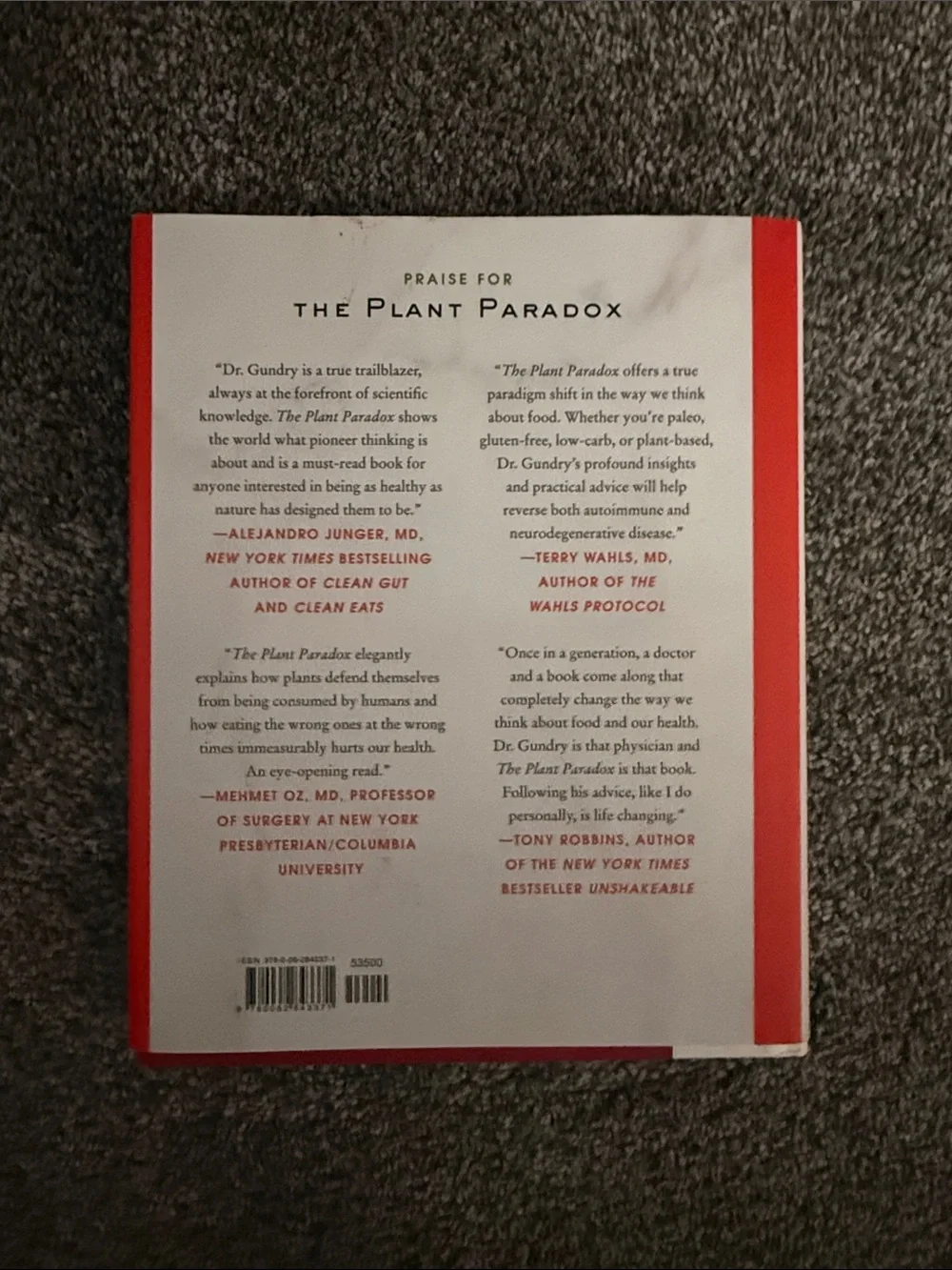 The Plant Paradox Cookbook by Steven R. Gundry - White Cover